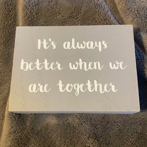 Grey home decor (mini wood canvas)